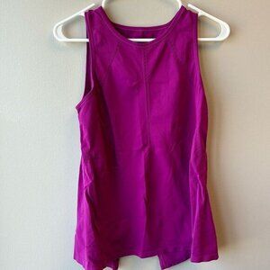 𝅺ATHLETA Foothill perforated purple maroon lightweight workout tank top XS